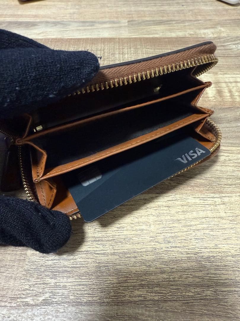 GUCCI ブラウン レザー ケース　ミニウォレット