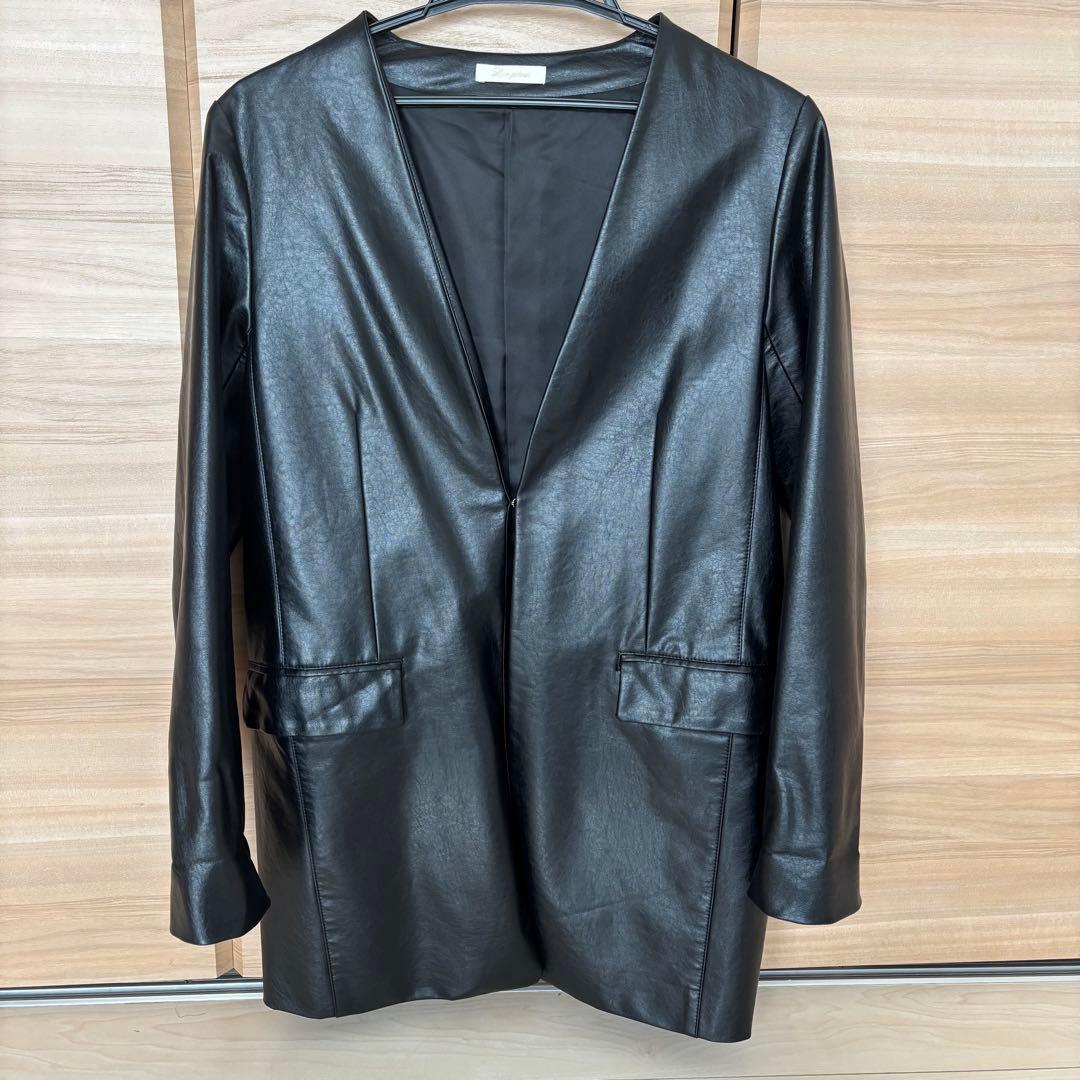 ラウンジドレス　エコレザージャケット