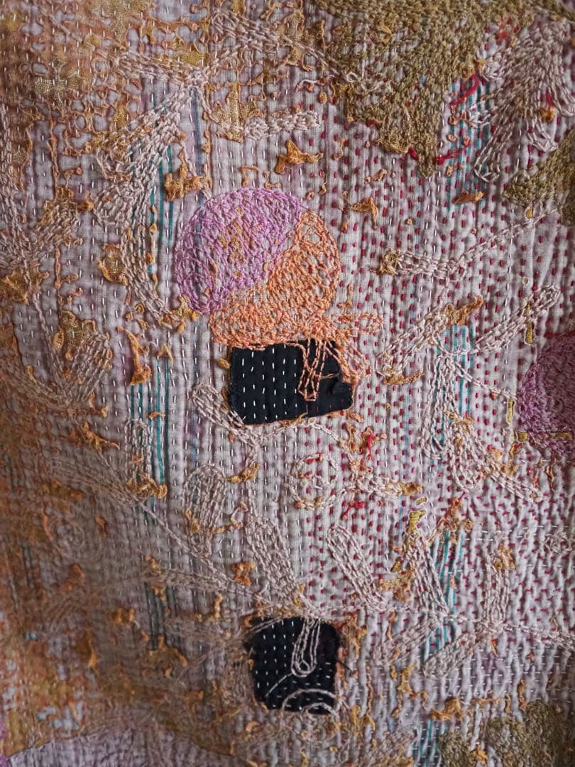 【希少】スザニ刺繍カンタキルト　スザニ刺繍　インド　一点もの