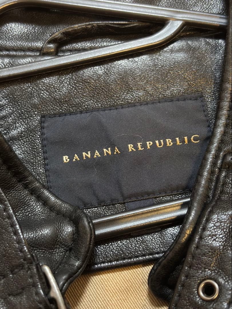BANANA REPUBLIC ブラック レザー ジャケット