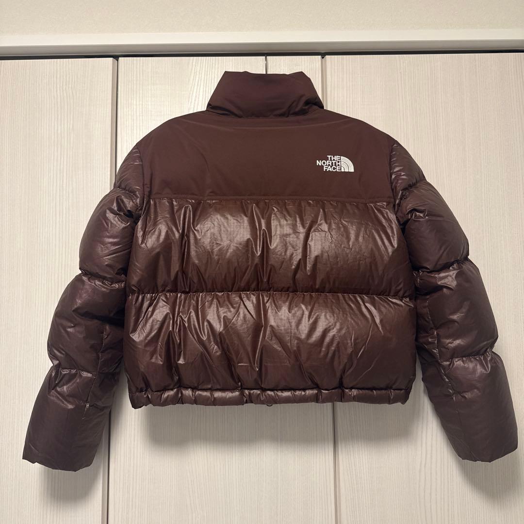 THE NORTH FACE ココアブラウン ダウンジャケットヌプシ ショート丈