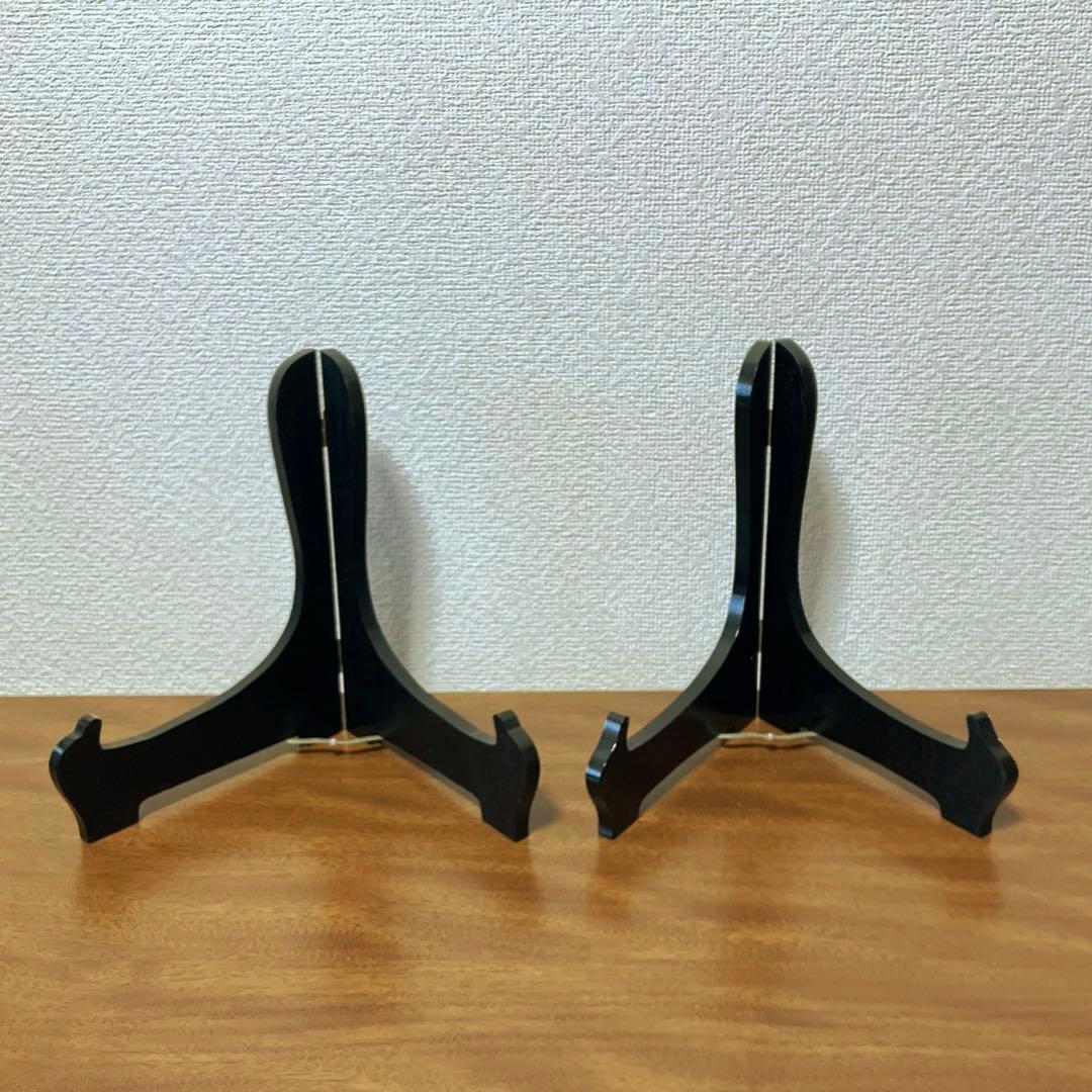 古美術 アンティーク 飾り皿 大皿 二枚組 皿立て二個付き