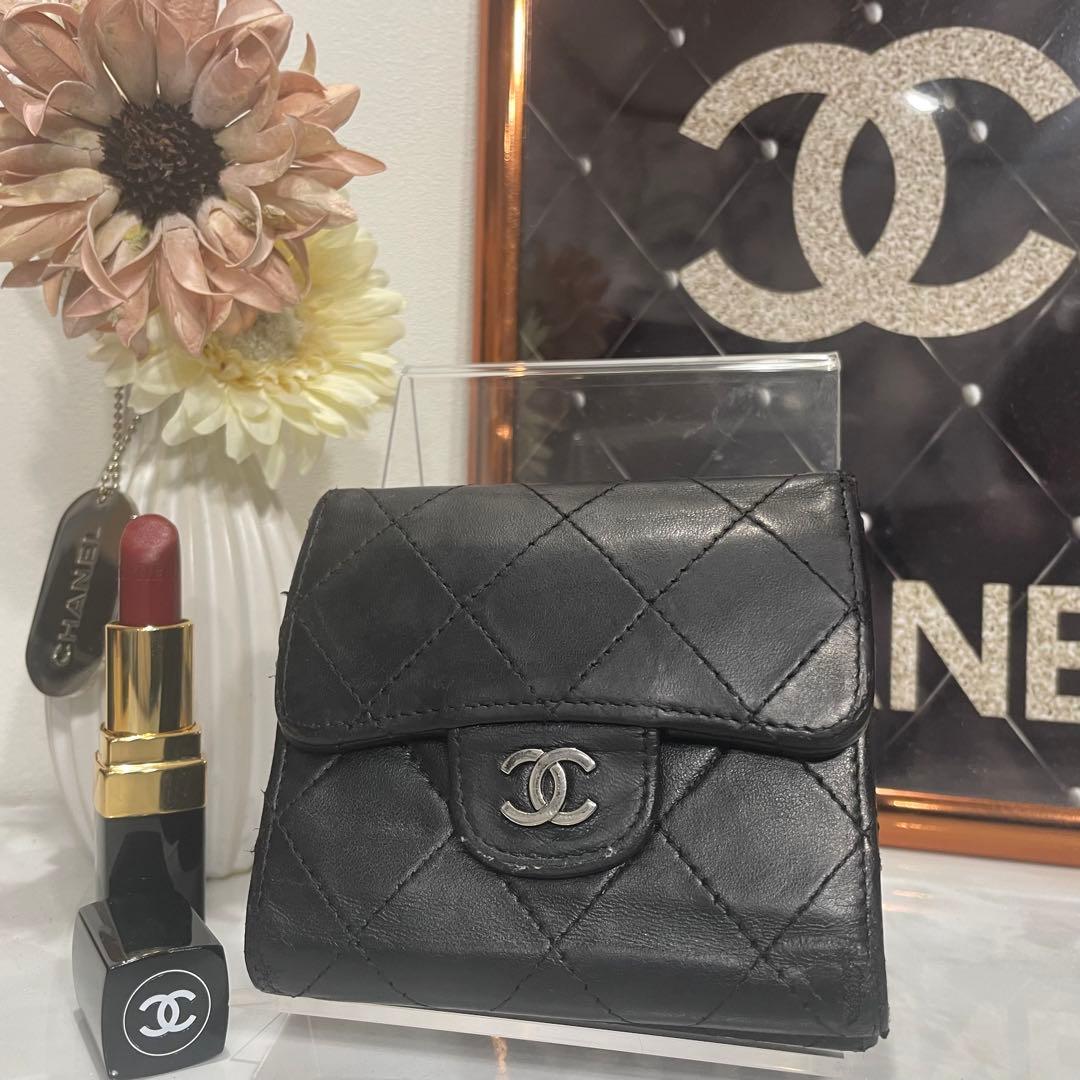 ⭐️シャネル⭐️CHANEL⭐️マトラッセ⭐️Wホック⭐️コンパクト財布⭐️三…