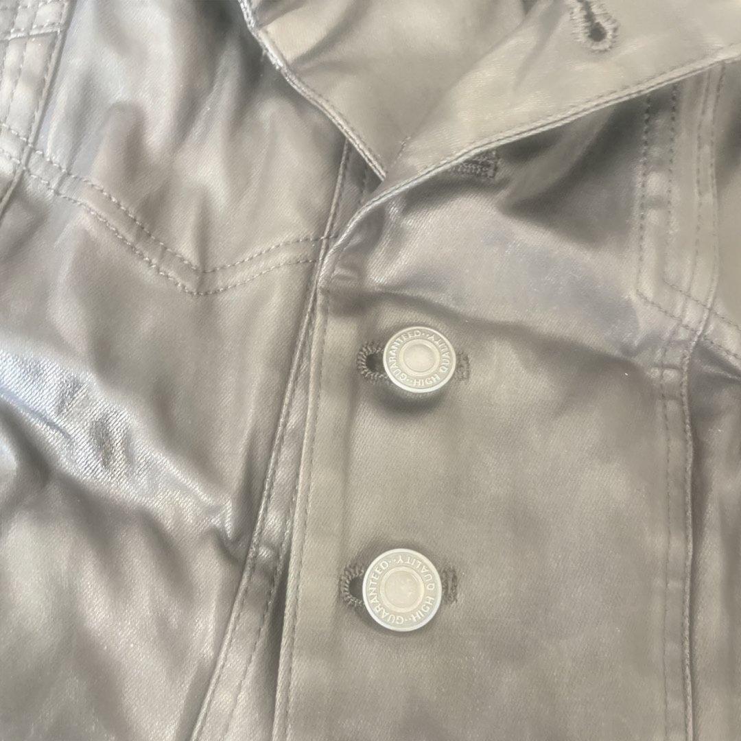 bajra レザー風ロングジレ