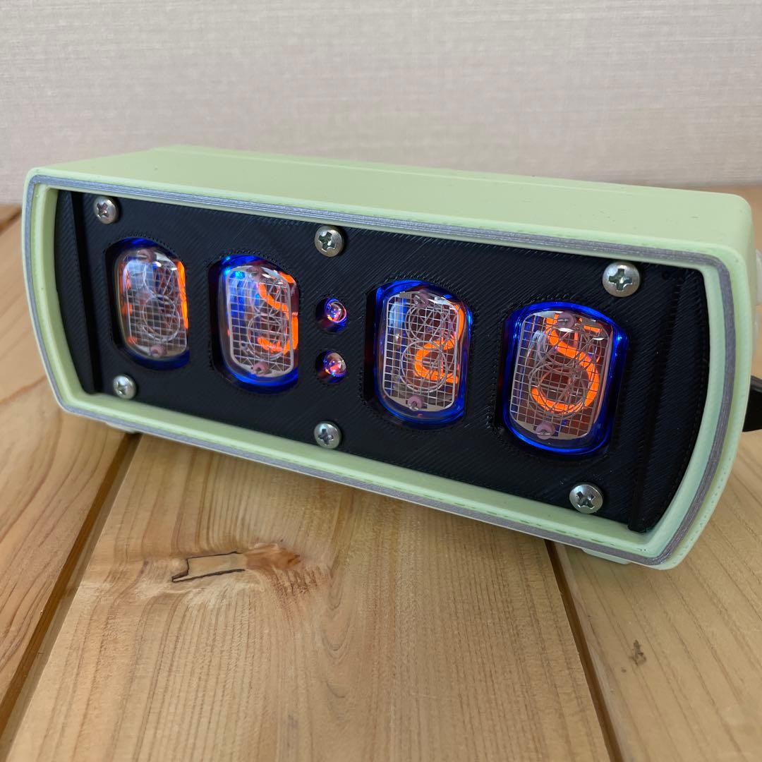 ニキシー管時計 NIXIE CLOCK 4桁 IN-12使用 グリーン