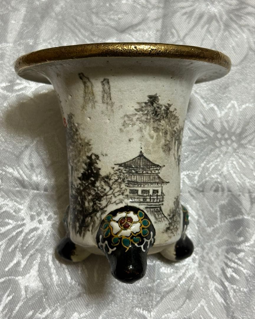 万年青鉢　京楽焼鉢　盆栽鉢