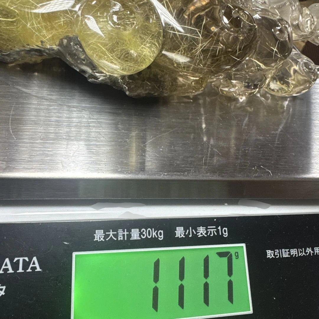 【極上品】ゴールドルチル 観音彫刻 台座付 1117g