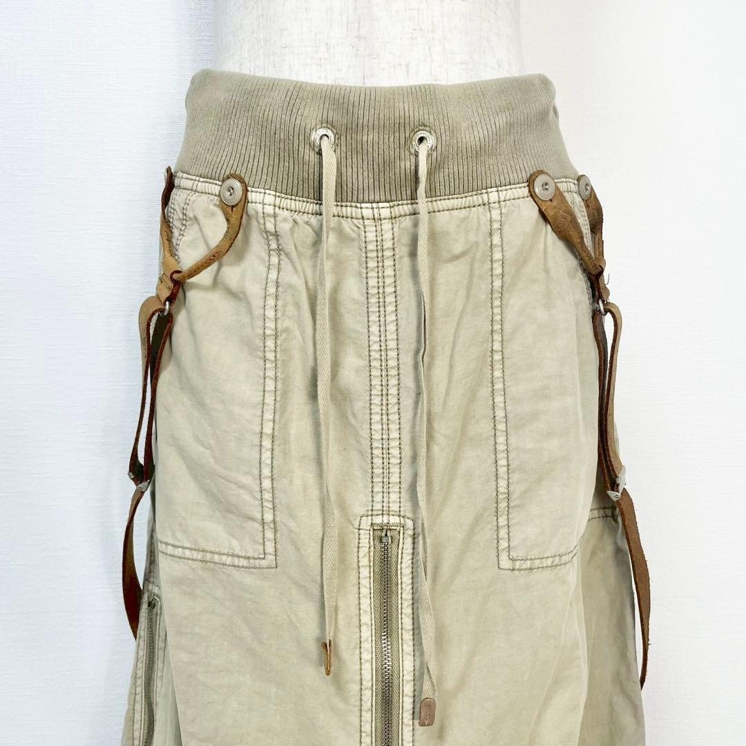 y2k❤️ 00s goa マルチジップ ギミック カーゴ スカート