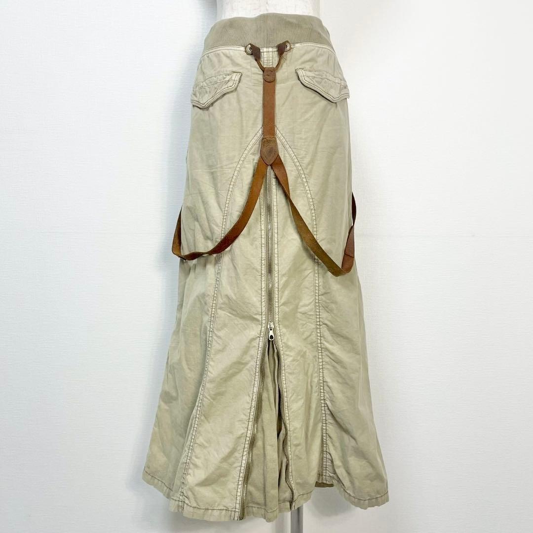 y2k❤️ 00s goa マルチジップ ギミック カーゴ スカート