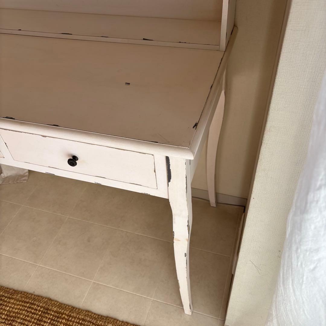 シャビーシック　ドレッサー　デスク　白家具　フレンチシャビー　カントリー　学習机