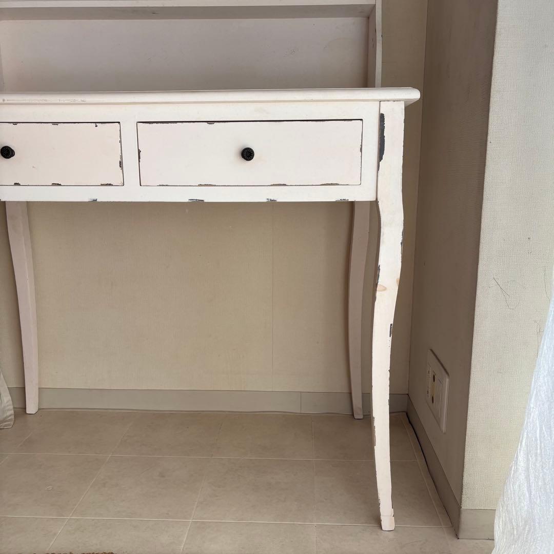 シャビーシック　ドレッサー　デスク　白家具　フレンチシャビー　カントリー　学習机