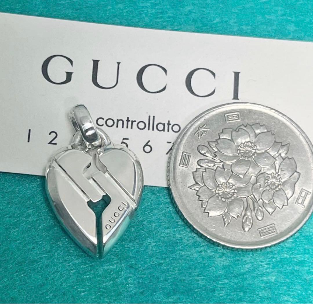 美品　GUCCI ハートノットペンダント