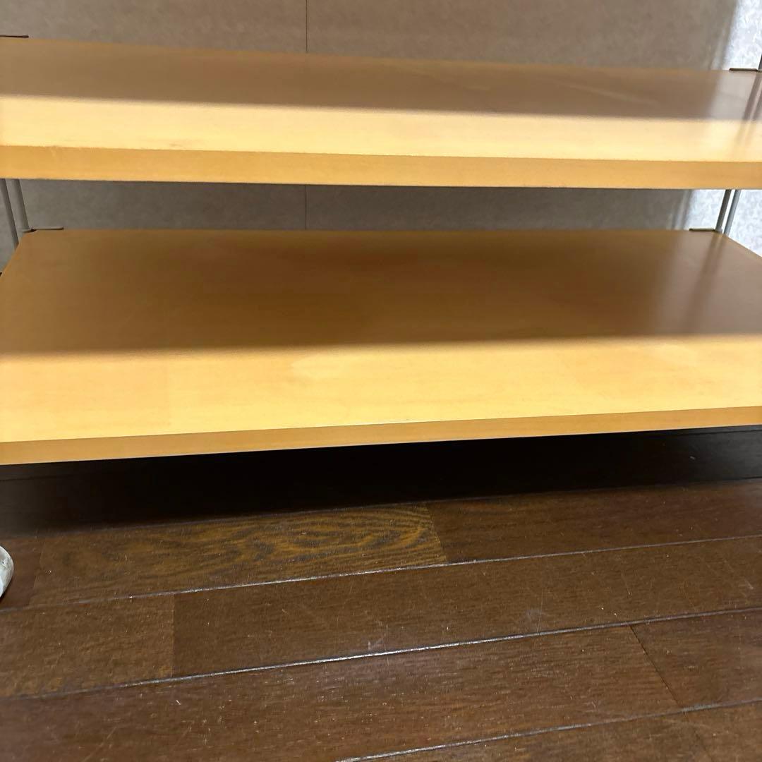 【良品】無印良品 スチールユニットシェルフ 木製 ３段