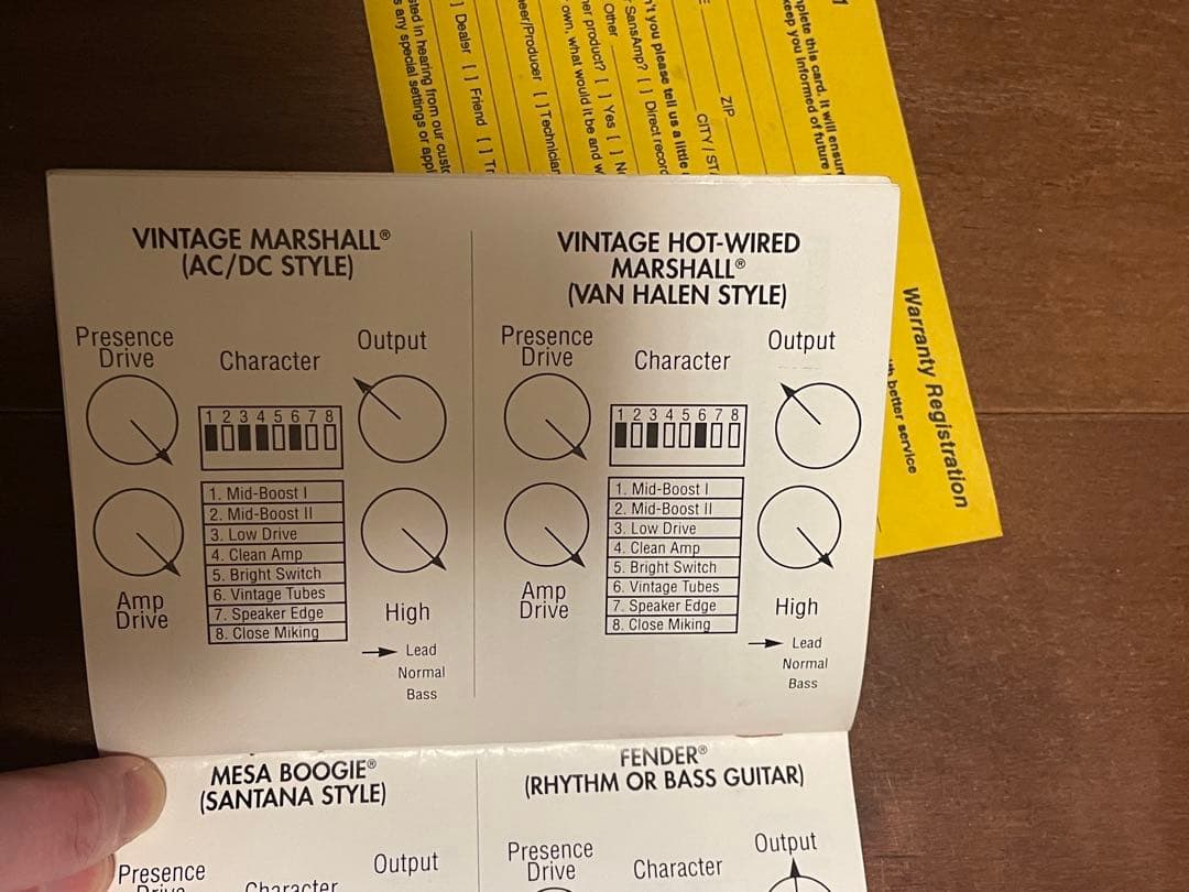 初期型　Tech 21 SansAmp ギターエフェクター　classic表記前