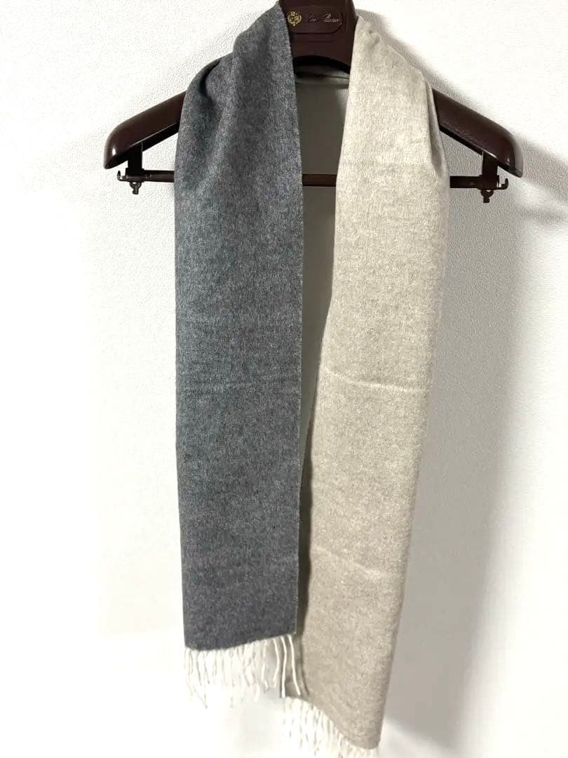 【最終値下げ】ピアチェンツァ　シルク　カシミヤ　　ダブルフェイス　マフラー