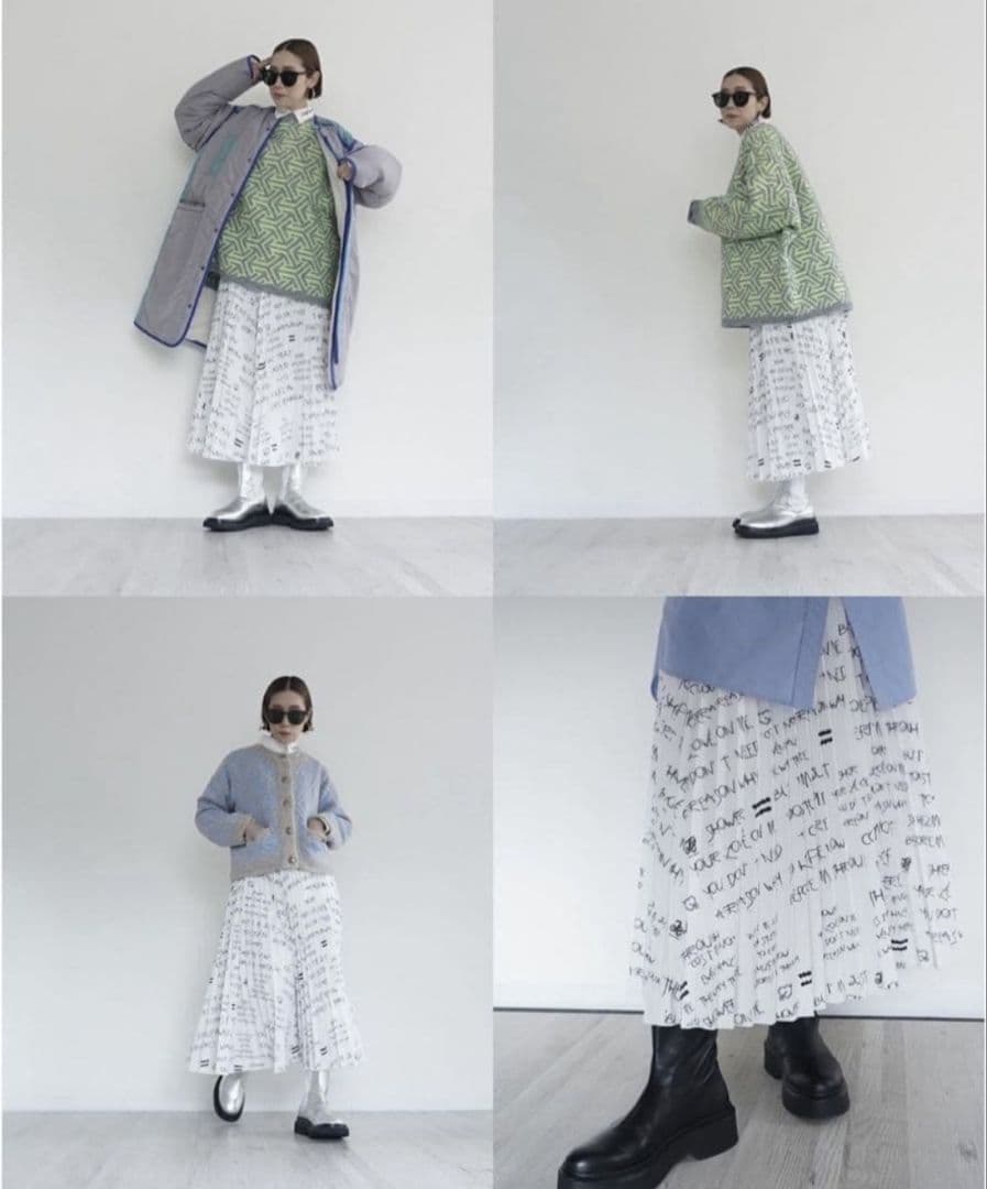 新品✨トーマスマグパイ　プリーツ　総柄　スカート　タグ付き　38