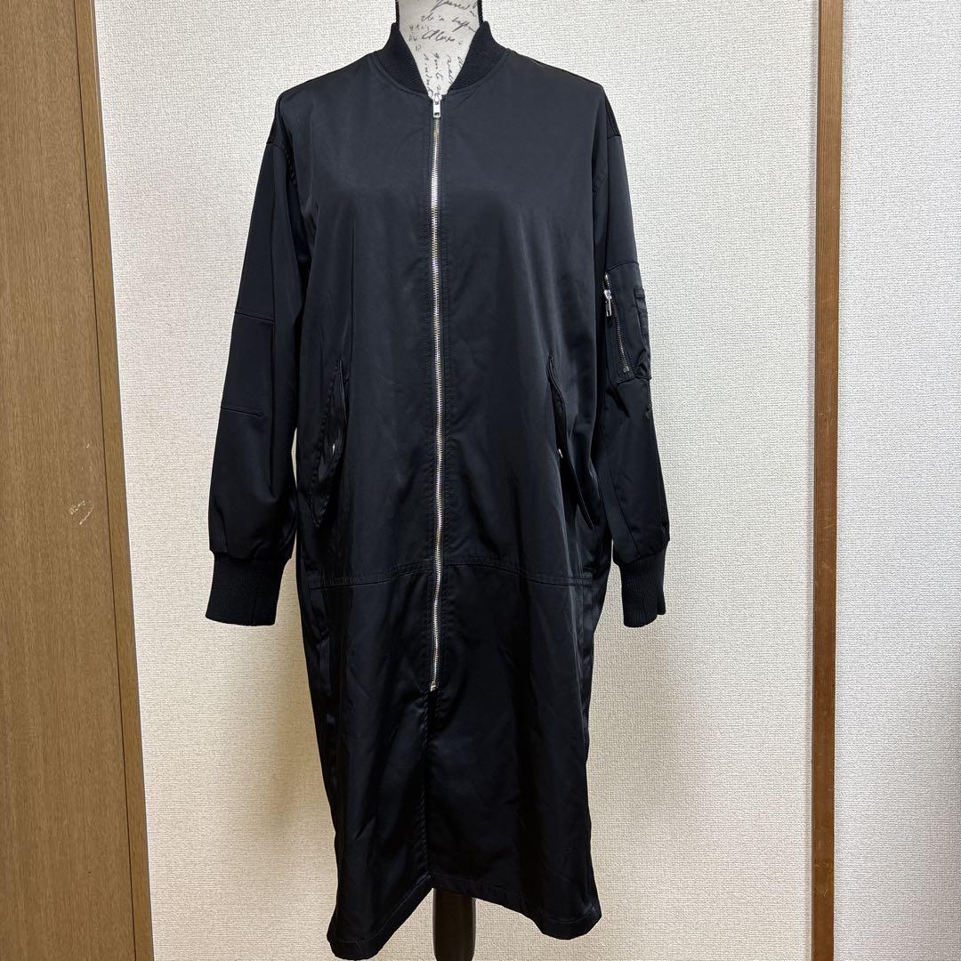 【人気】ダブルスタンダードクロージング　MA-1 ロングコート　ブラック