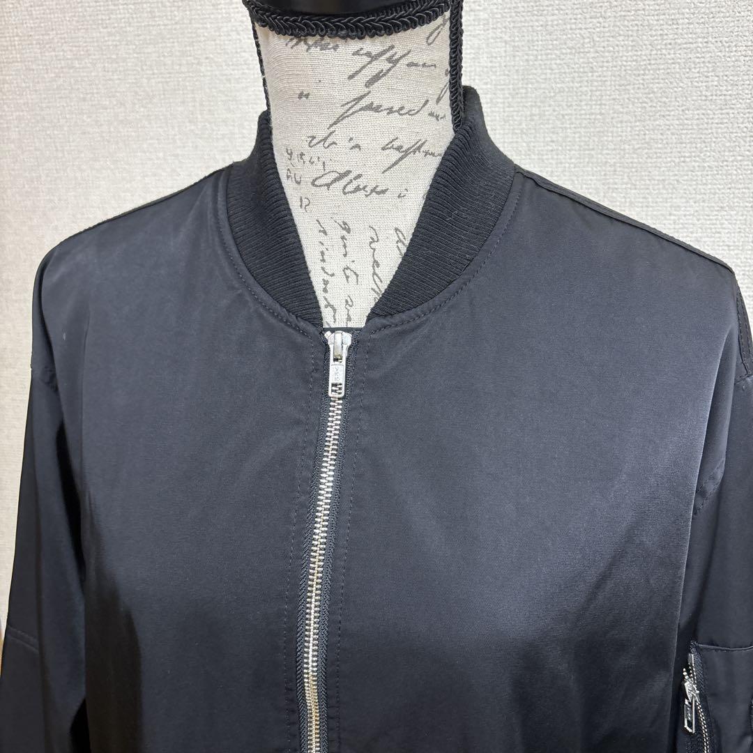 【人気】ダブルスタンダードクロージング　MA-1 ロングコート　ブラック