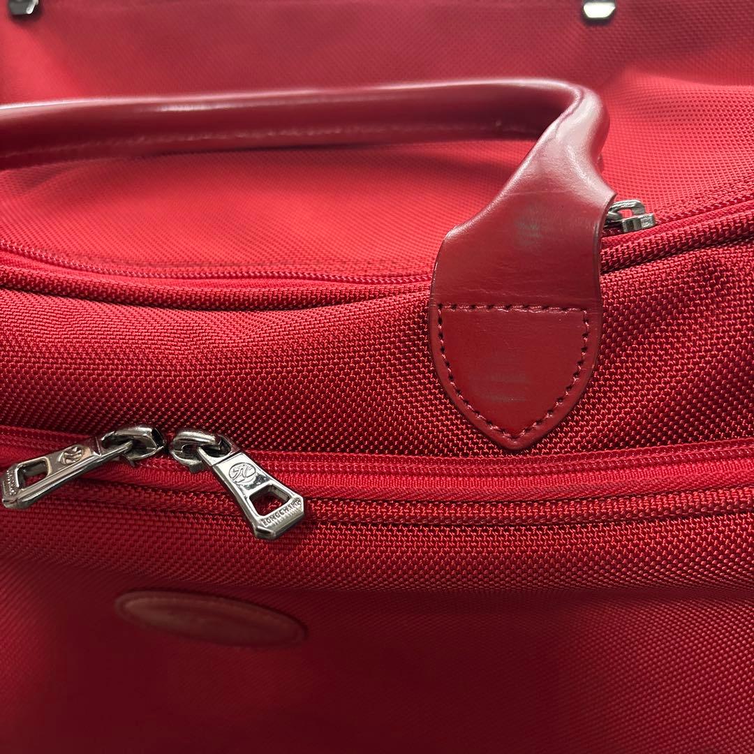 LONGCHAMP ロンシャン　スーツケース　キャーリーバッグ　旅行カバン　赤色