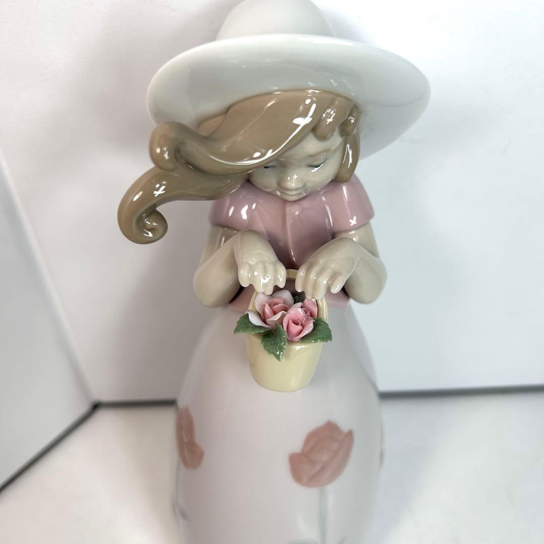 【箱・保証書付き】リヤドロ リトルローズ　バラ色の服を着た少女 LLADRO