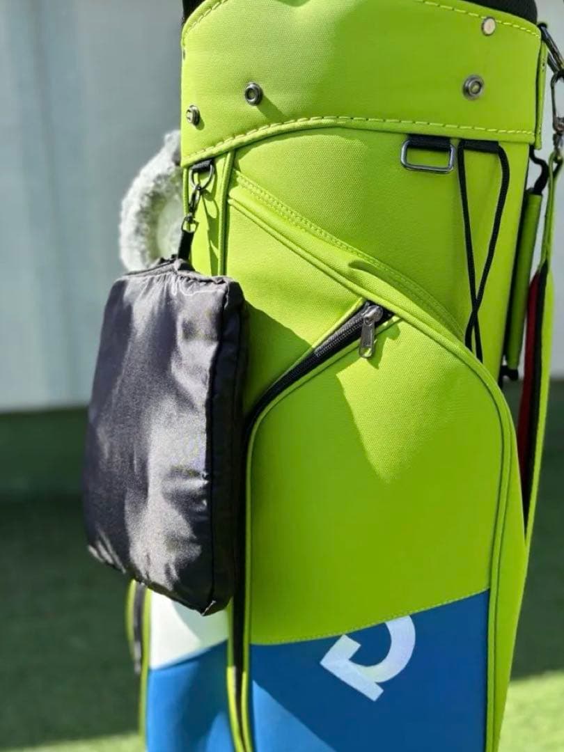 キャスター付　ゴルフバッグ　キャディバッグ　新品　グリーン　ブルー　KING