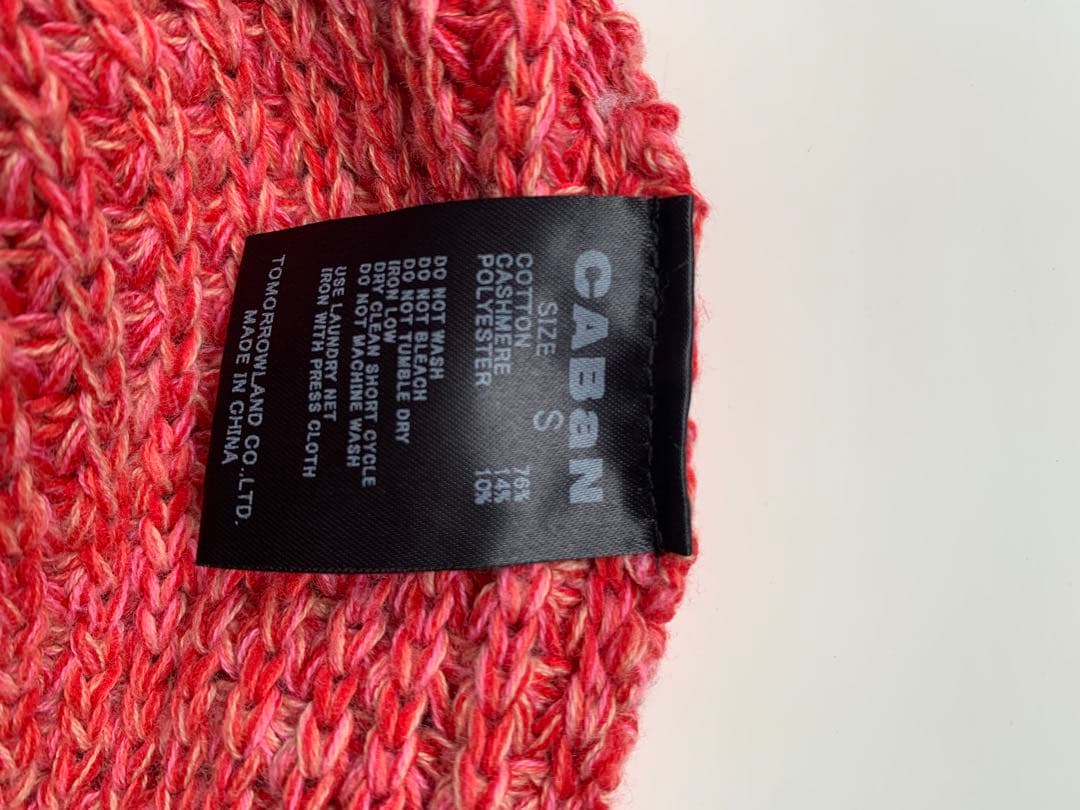 【美品】CABaN コットンカシミヤワッフルMIX クルーネックニットセーター