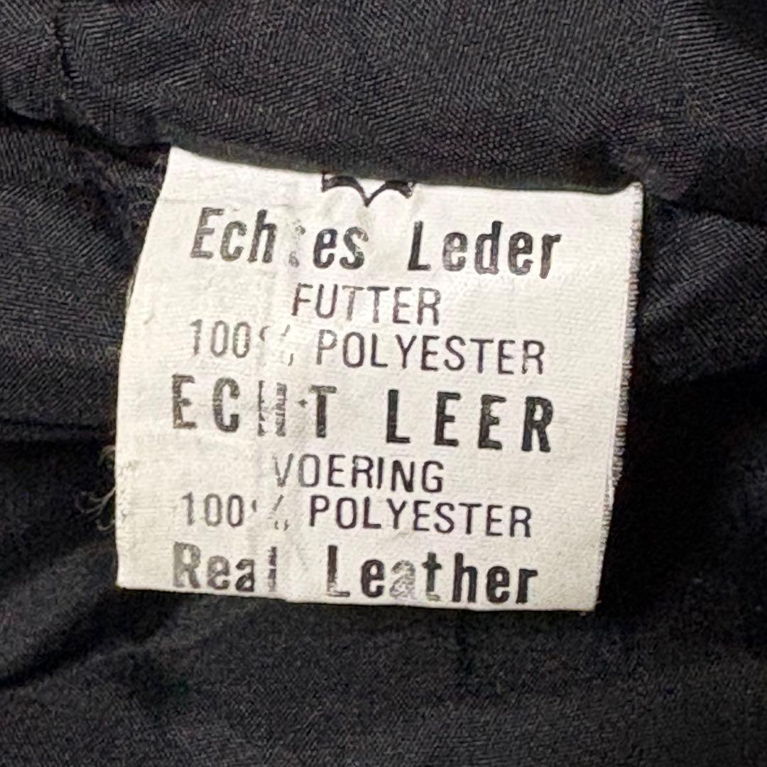 【vintage】ダブル　ライダース　アメジャン　L 革ジャン　バイカー　黒