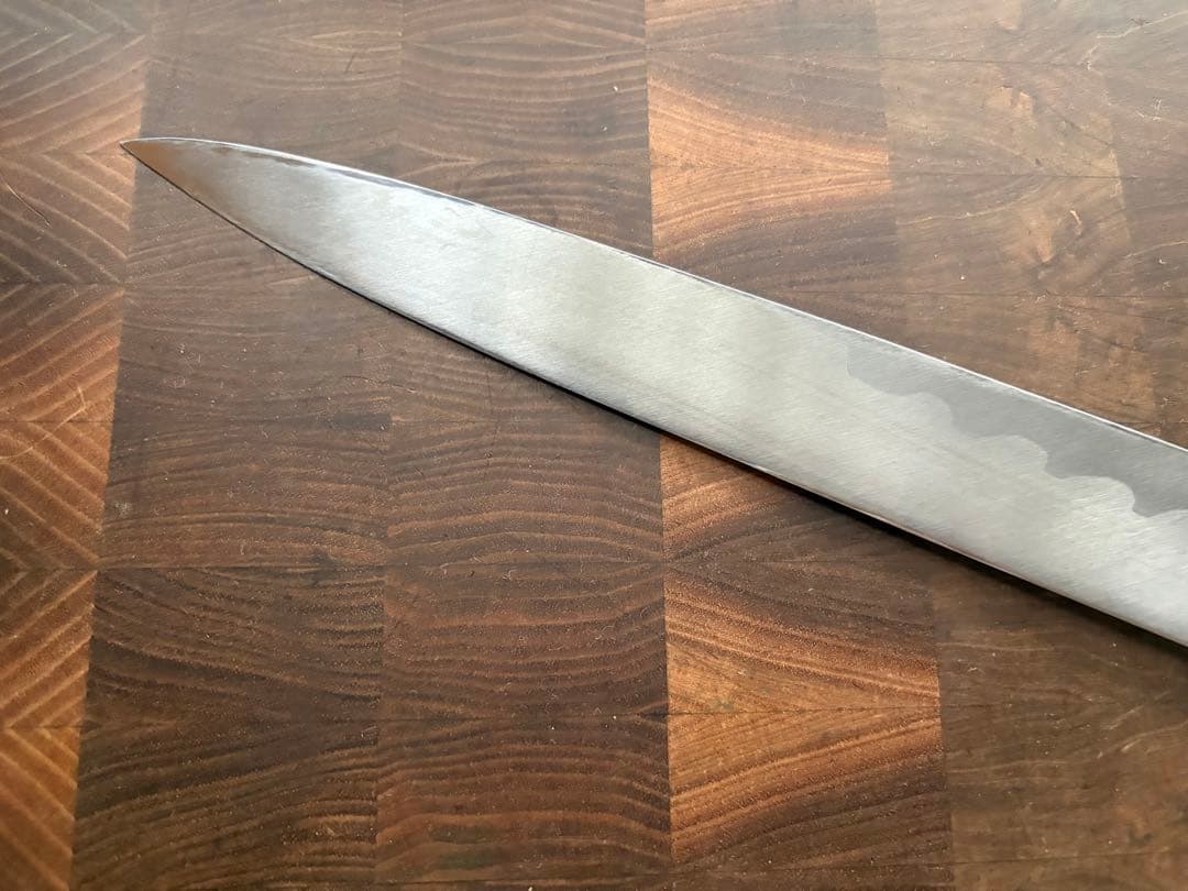 堺打刃物　源直次　青鋼　柳刃　尺　300mm 包丁　刺身　和包丁　霞　紋鍛錬