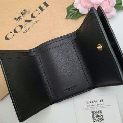 新品　COACH　コーチ　折り財布　ブラック　正規品