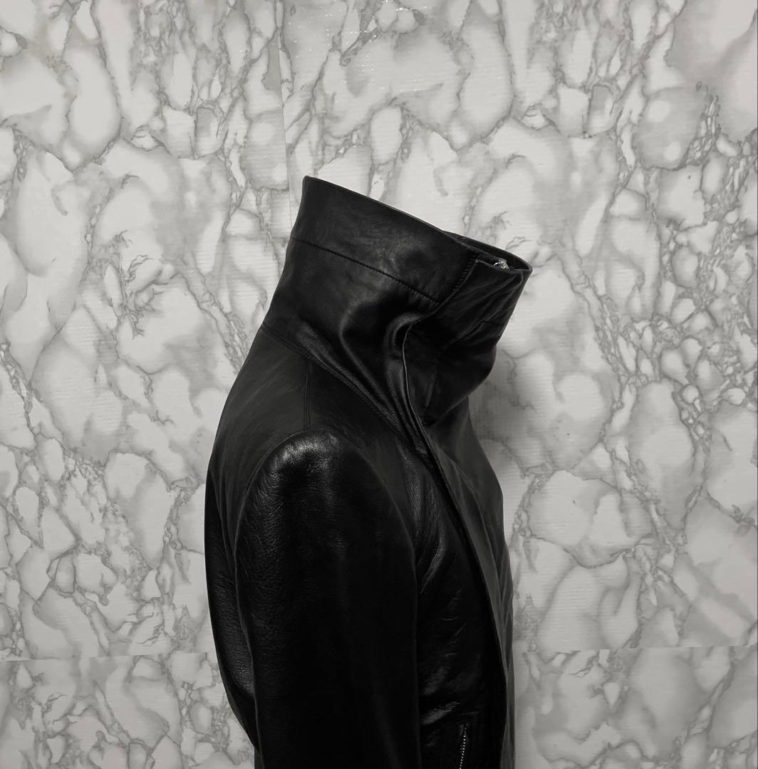 Rick Owens 本革　デザインレザージャケット　ジップ　イタリア製