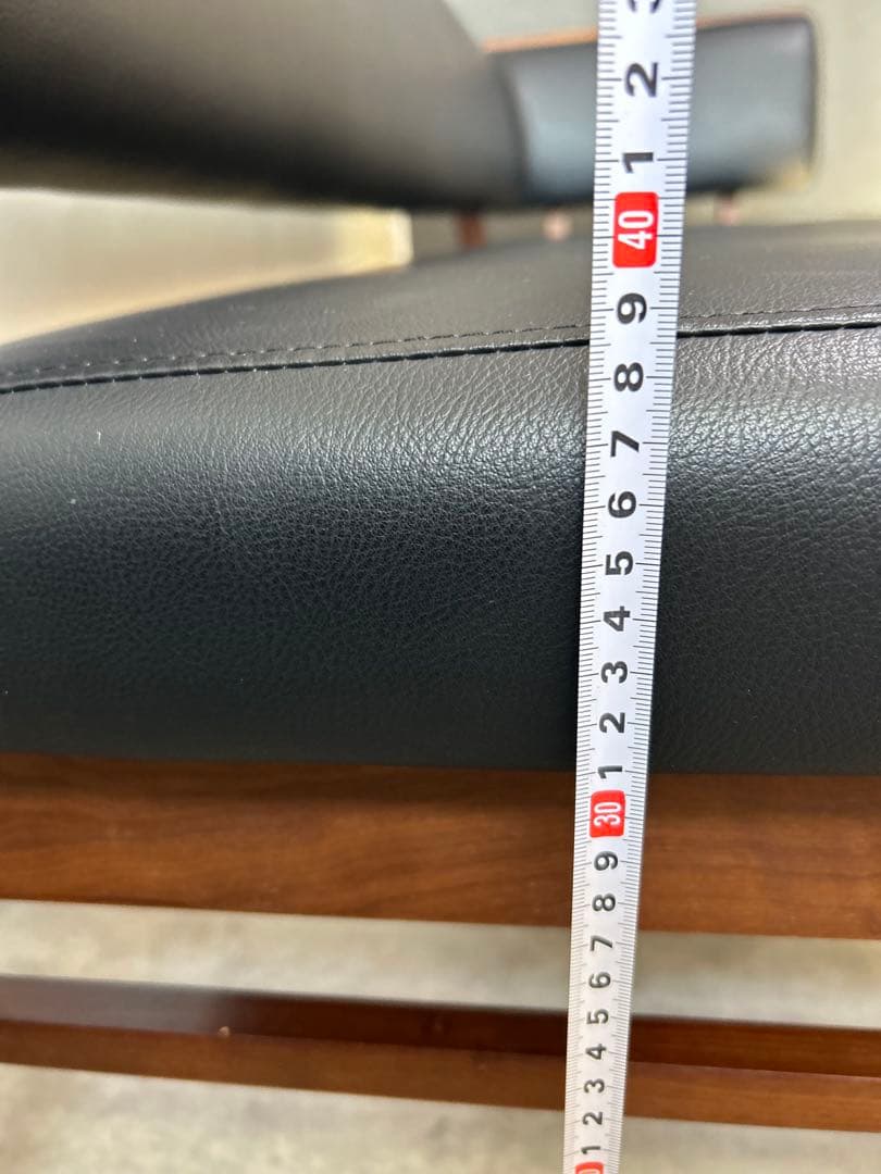 ソファー　カウチソファー　黒 合成皮革ソファ 165cm直接引取ダイニングソファ