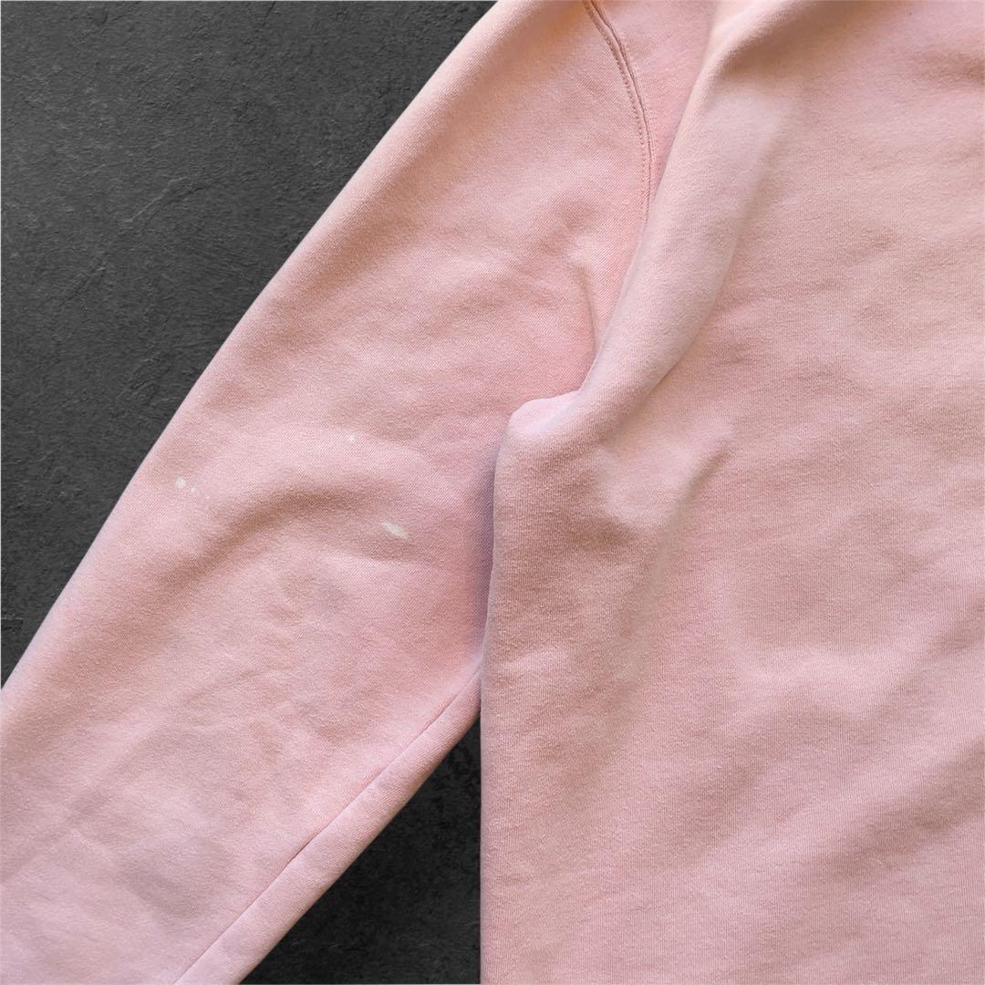 【希少カラー】STUSSY ステューシー パーカー L 刺繍ロゴピンク フーディ