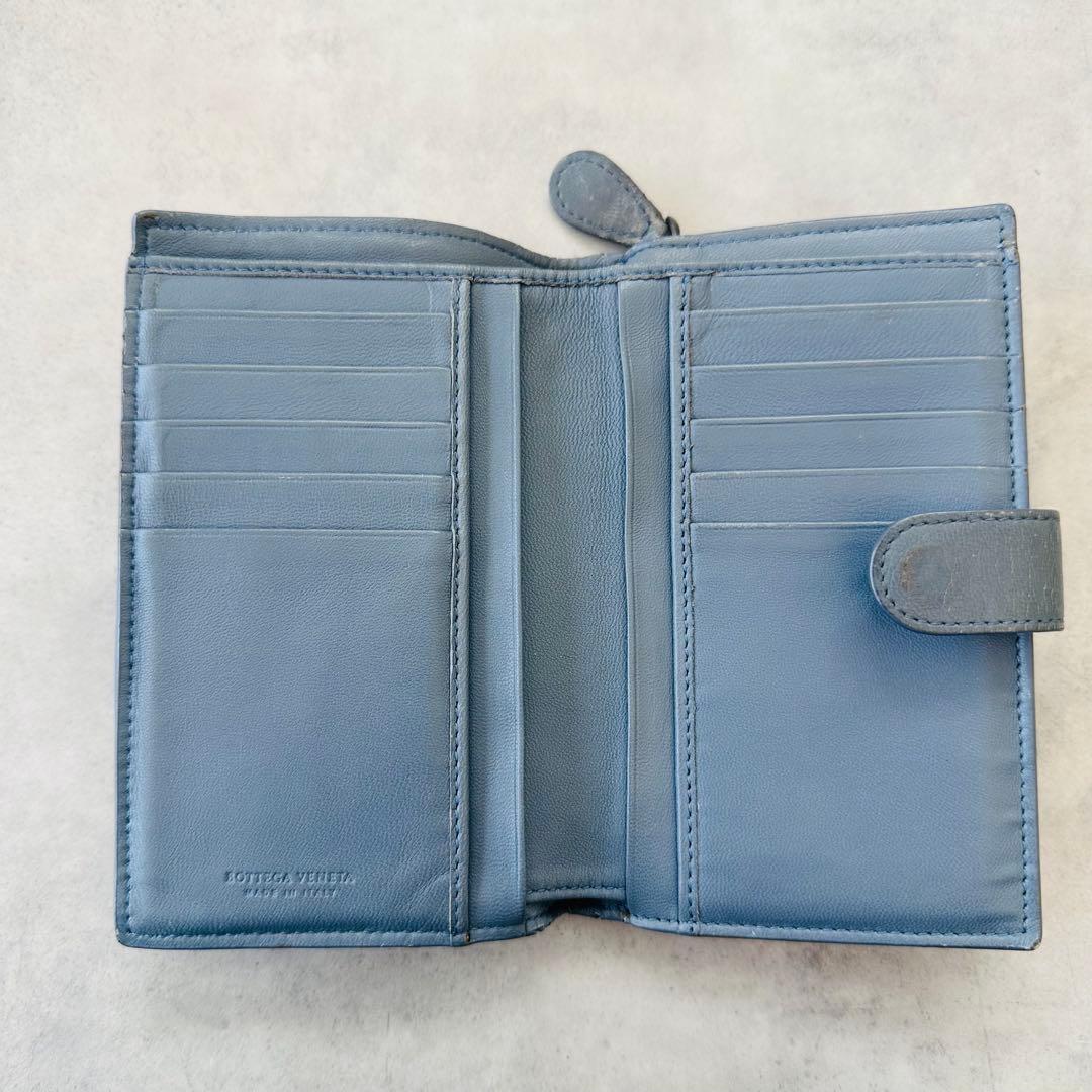 希少✨BOTTEGA VENETA イントレチャート　パイソン　二つ折り財布