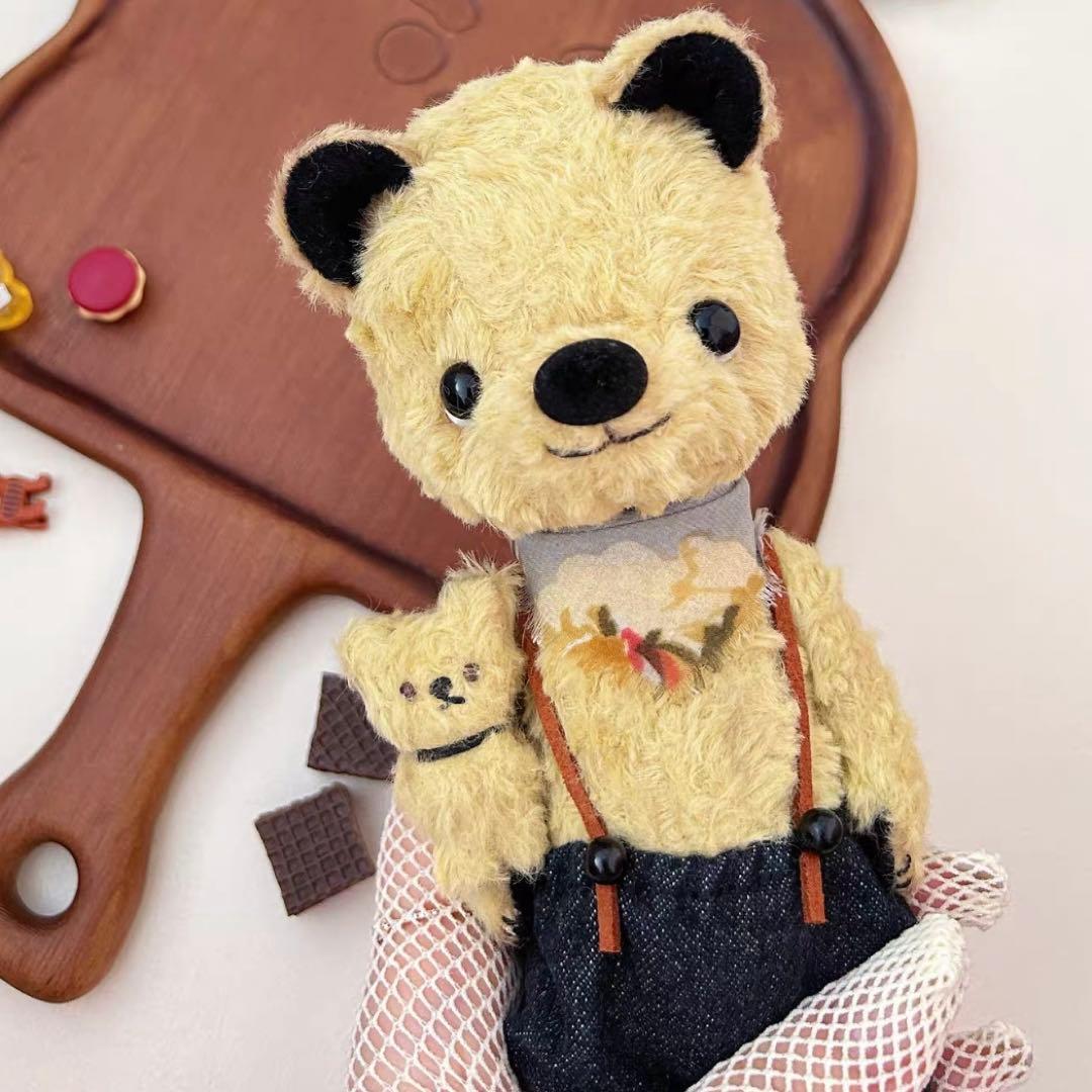 黒耳くまちゃん アーティストベア 海外作家様 テディベア ハンドメイド 置物