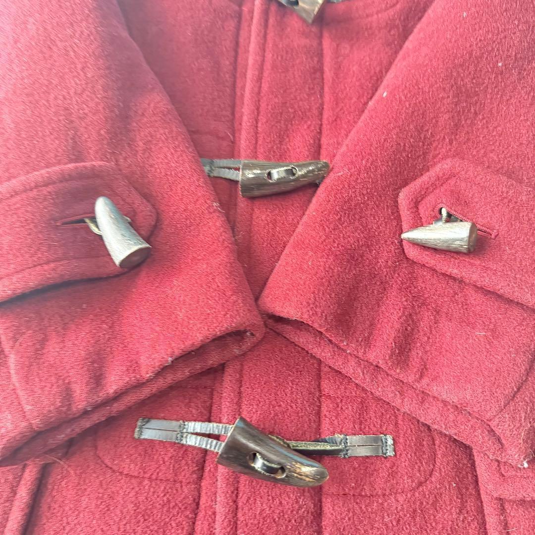 バーバリーロンドン ダッフルコート ノバチェック ウール混 レディース 赤茶系