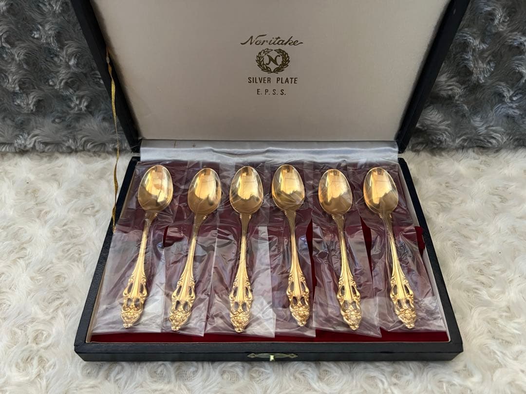 【希少】ノリタケ　カトラリーセット　ティースプーンセット〈６本セット〉ゴールド