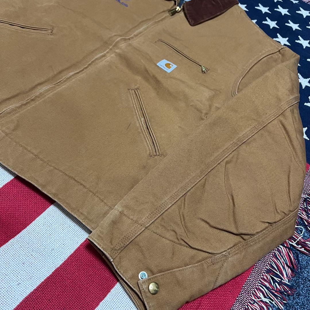 USA製 carhartt カーハート ダックデトロイトジャケット 企業系刺繍