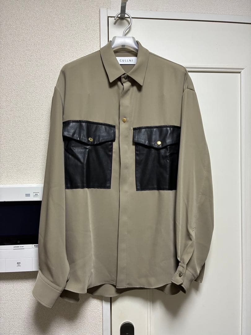 トップス CULLNI DOUBLE POCKET SHIRT  LEATHER
