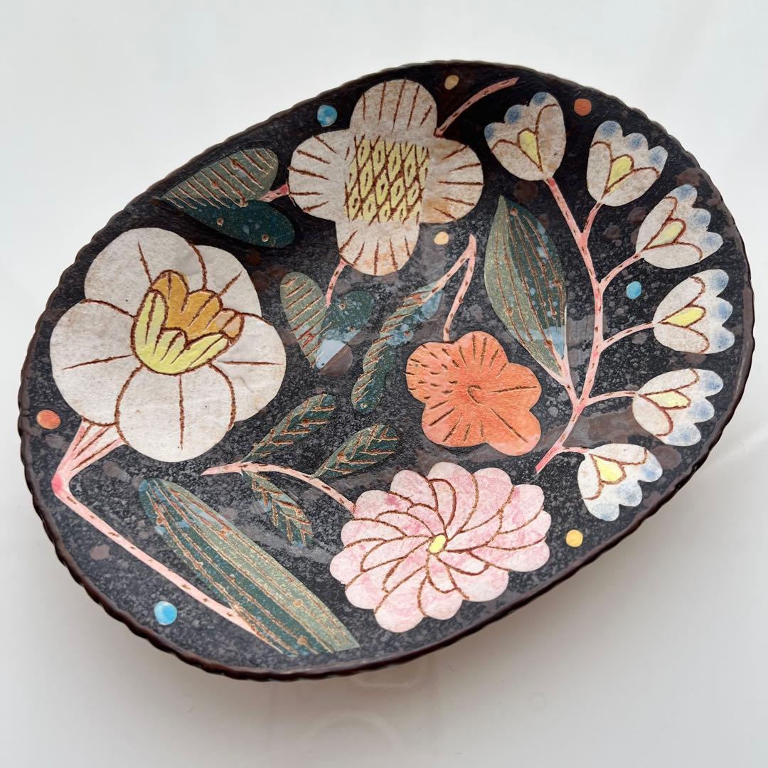 鹿児島睦 ハンドメイド 未使用 希少 花柄 プレート