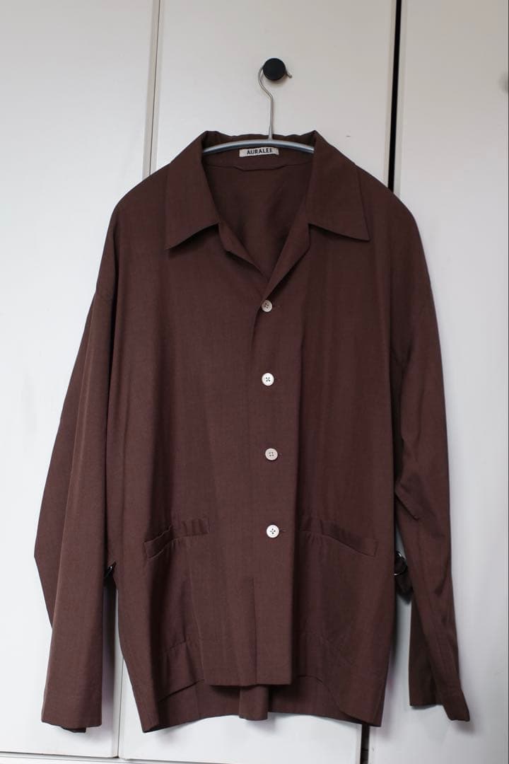 トップス AURALEE WOOL SILK TROPICAL SHIRTS JACKET