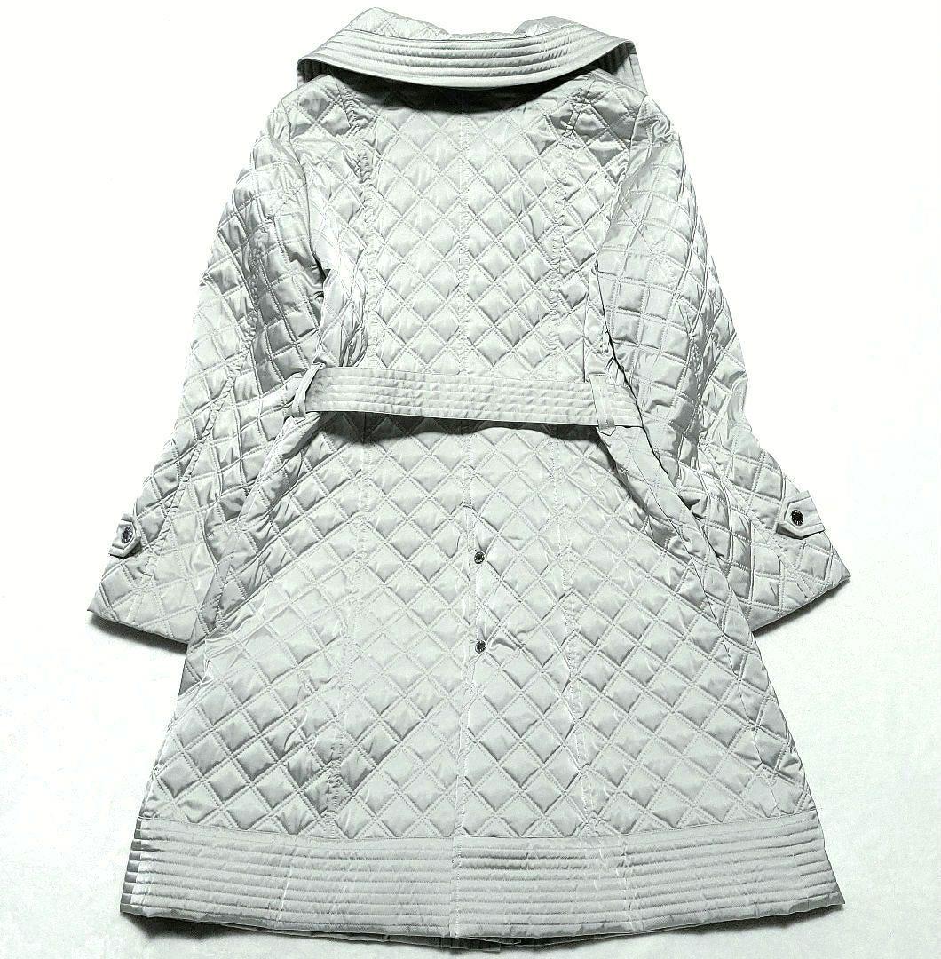 美品23区　ロングコート キルティング ベルト 2WAY 大きいサイズ Aライン