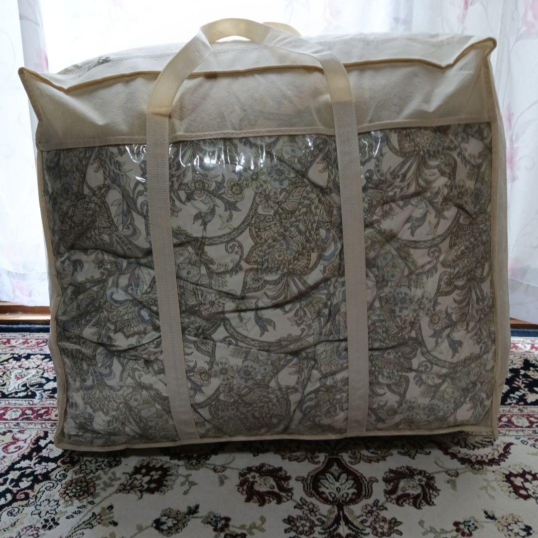 れ*ゆ様 高品質 希少 手摘みホワイトグース 羽毛 西川 掛け布団 花柄 ハンガ