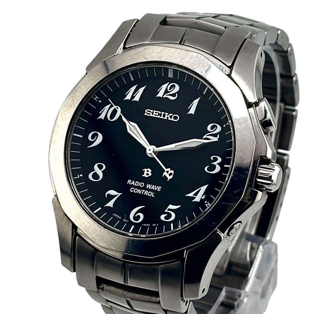 【稼働】 セイコー 腕時計 ブライツ 5B21-0AA0 ソーラー メンズ 黒