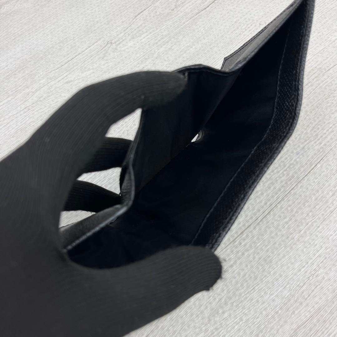 未使用級✨ ドルチェ&ガッバーナ 折り財布 ロゴ金具 ビジュー ブラック レザー
