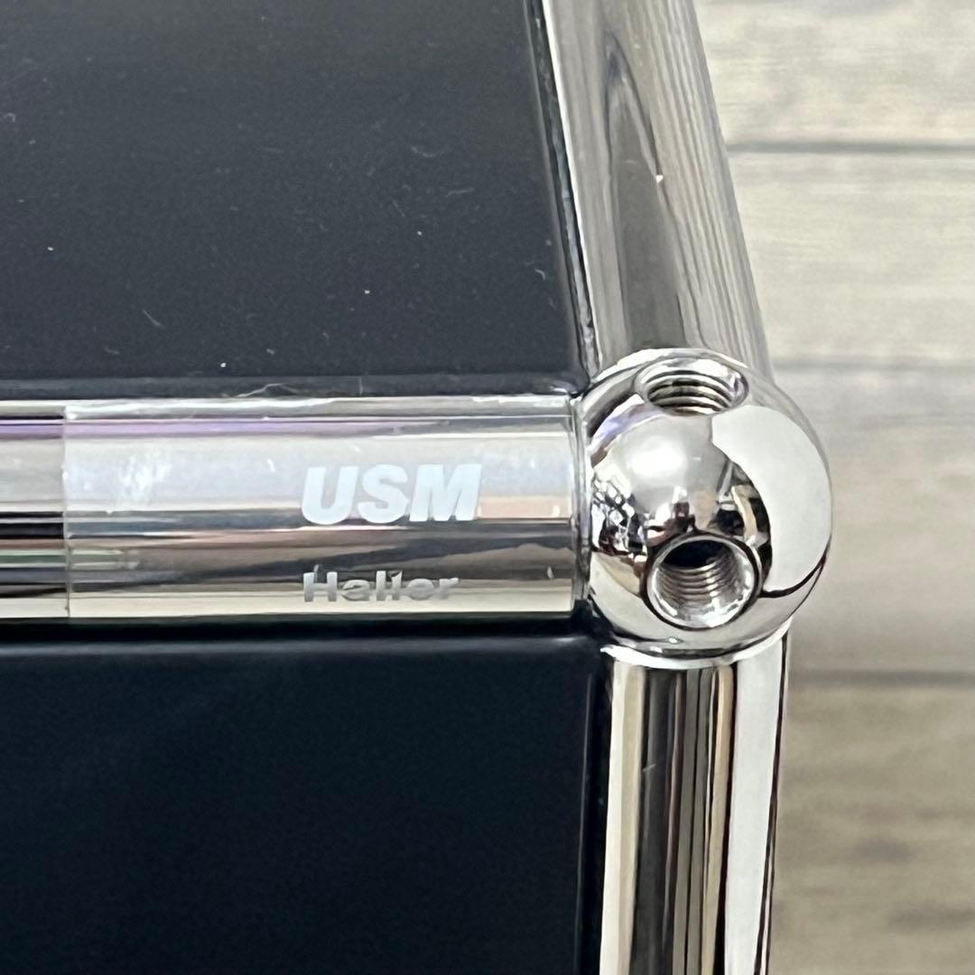 ★DKSD★USM ハラー 電源BOX付ワゴン 色：黒色