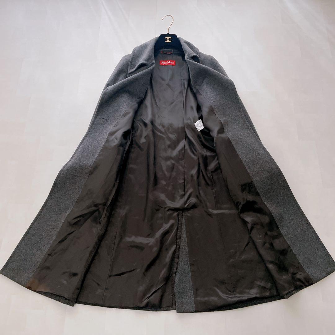 極美品✨マックスマーラ カシミヤ100% ベルテッドコート グレー 40 L