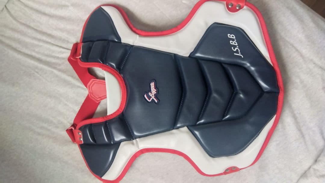 スラッガー キャッチャー用プロテクター ネイビー/レッド