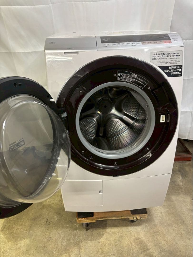 【分解洗浄】【保証】日立 BD-SX110C 洗剤自動投入洗濯11kg 2019