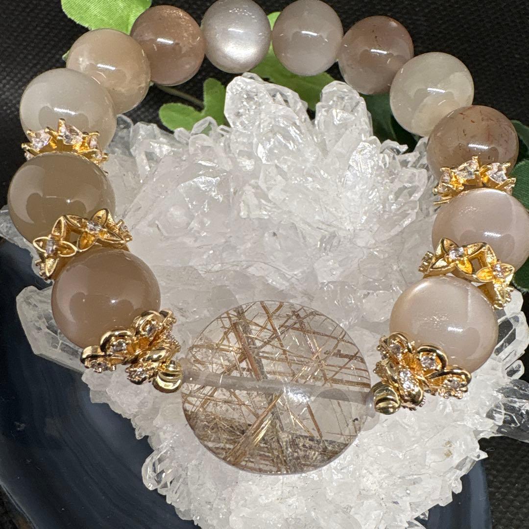 ＊るんるん様＊シルバールチル　ミックスムーンストーン　ブレスレット