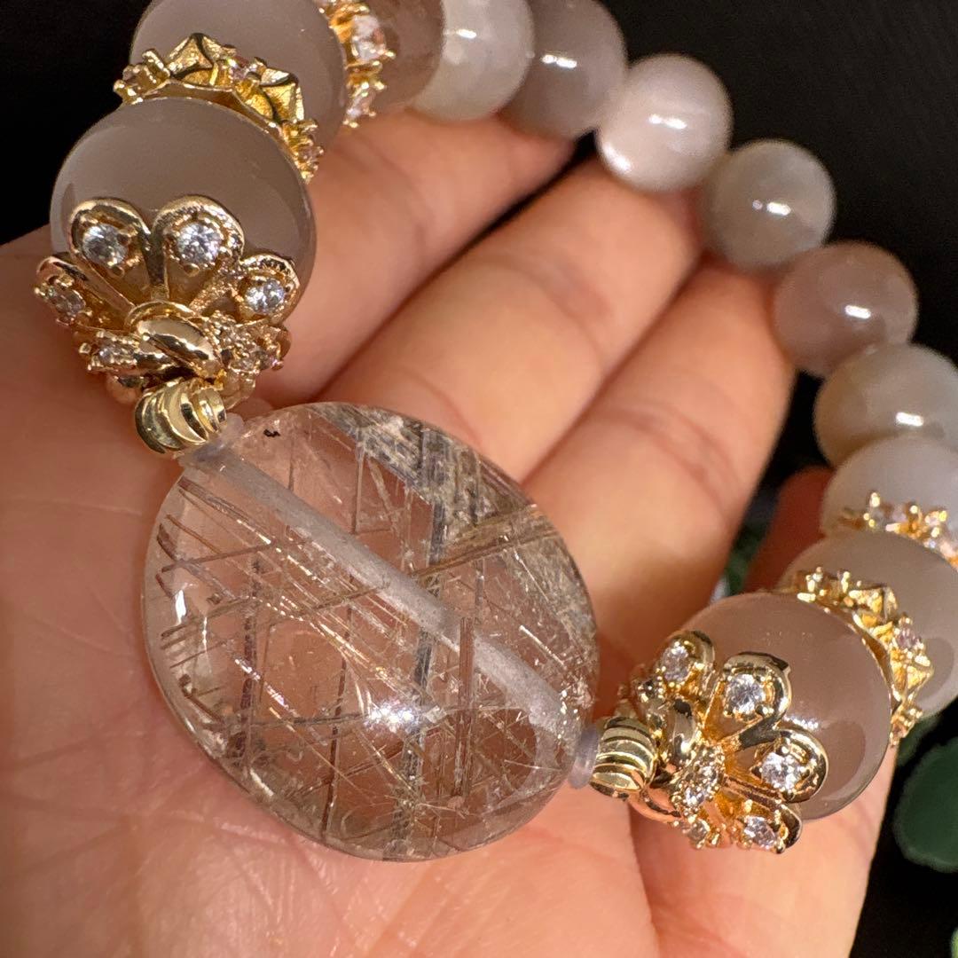 ＊るんるん様＊シルバールチル　ミックスムーンストーン　ブレスレット